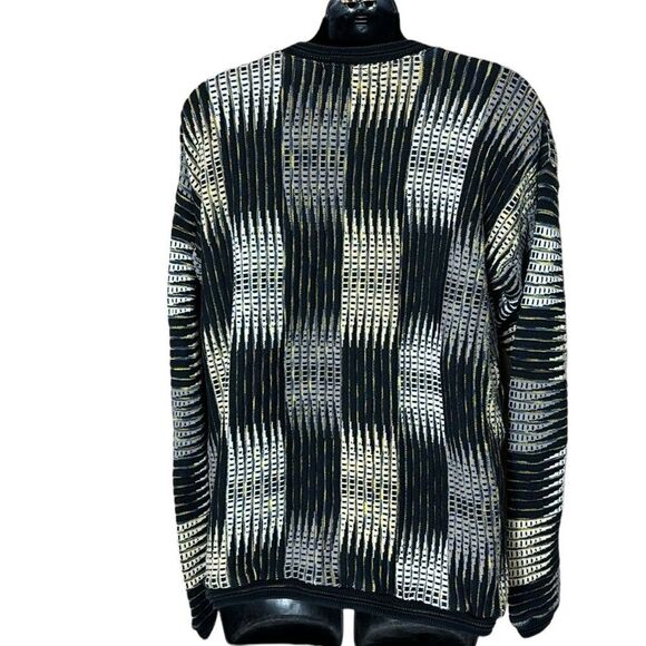 Tundra wavy 3D knit textured grandpa sweater Cosby biggie abstract medium - Picture 4 of 6